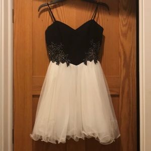 Black and White Homecoming Dress